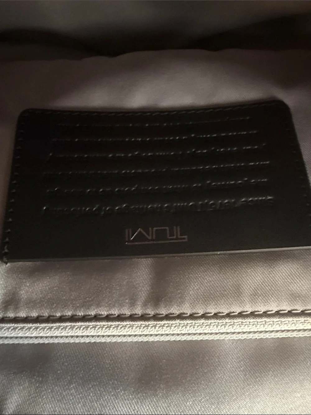 Tumi Unisex Two-Tone Gray and Black Tote Bag